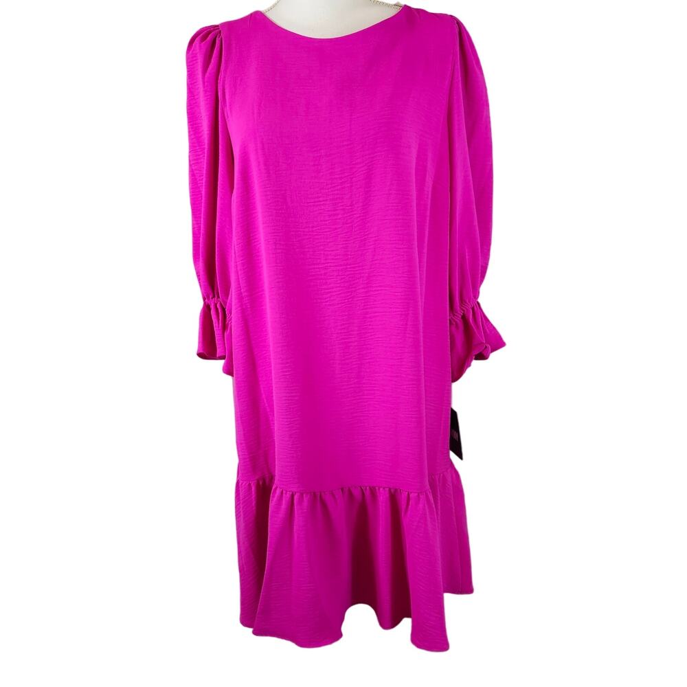 New DKNY Pink Dress 10 Medium Preppy trapeze Swing  Casual Trapeze Swing NWT